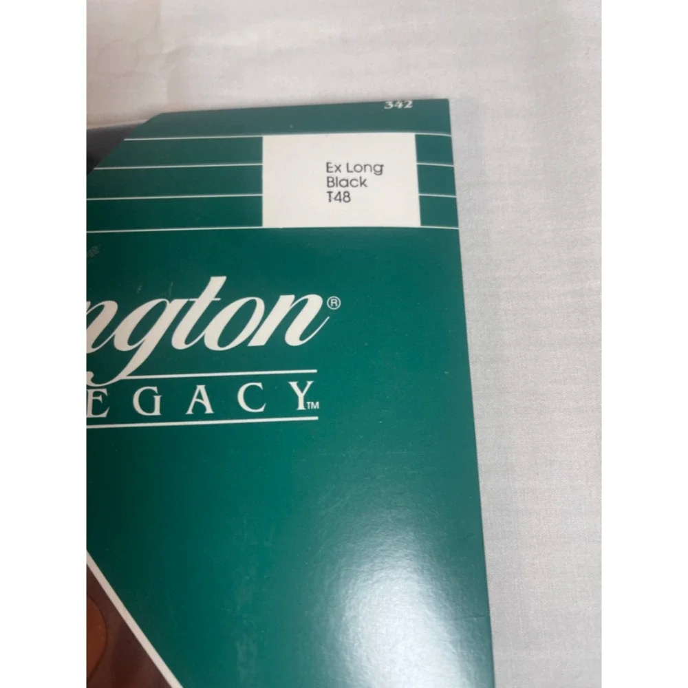 Burlington Sheer Legacy Pantyhose Extra Long Black T48 Tummy Hip Control 342